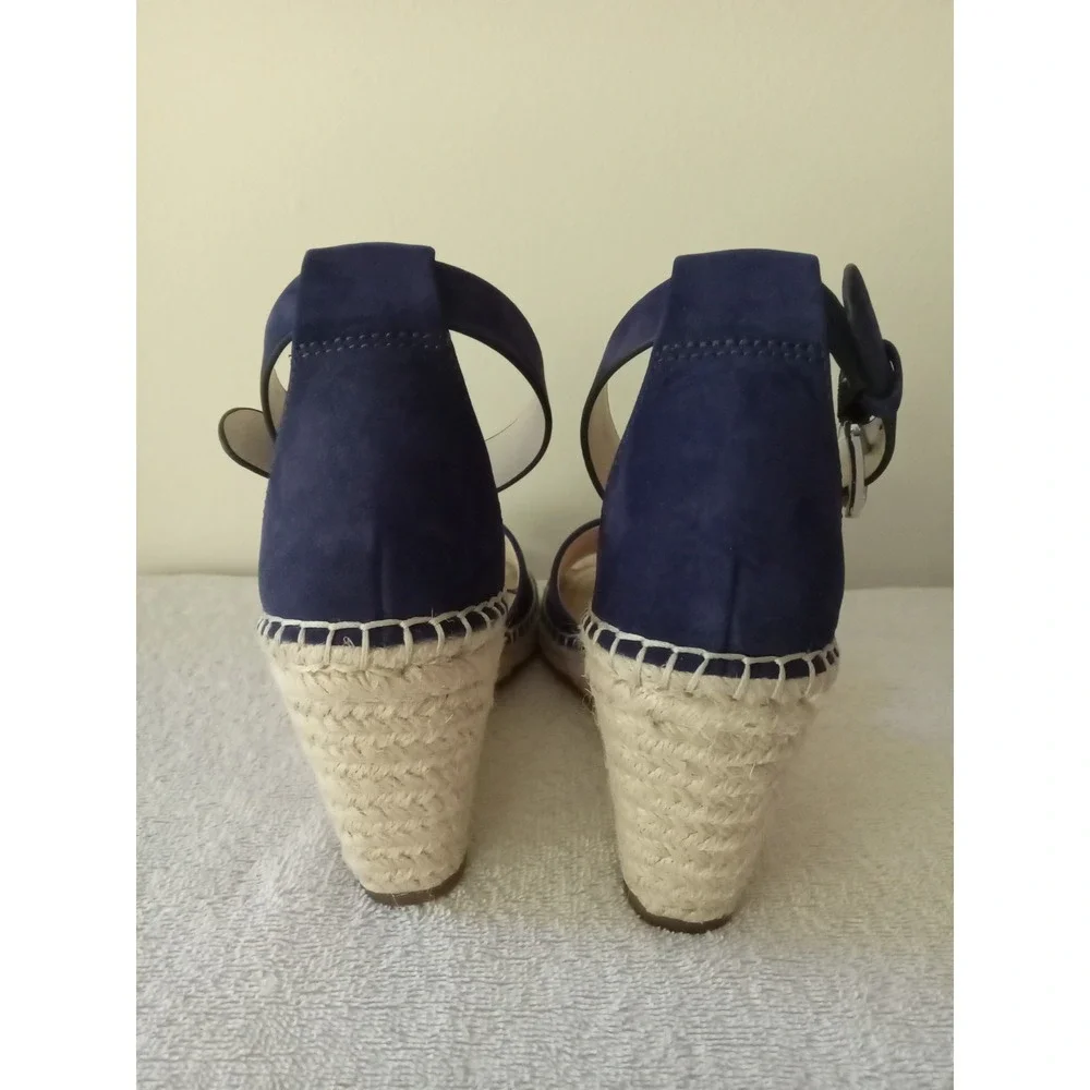 Vince Camuto Blue Suede Wedge Espadrille 